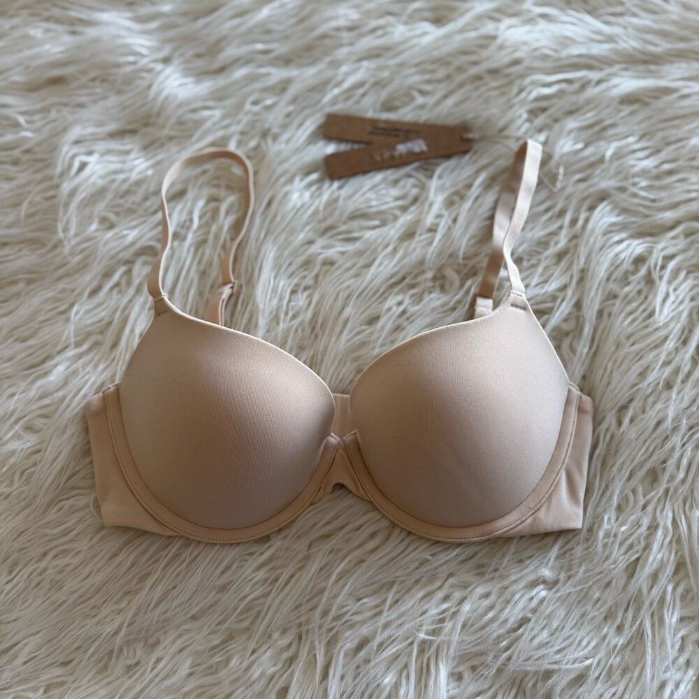 Skims Fits Everybody Push Up Demi Bra Sand Size 32C